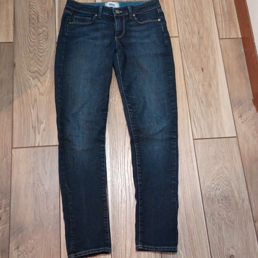 PAIGE Anthropologie Skyline Skinny Jeans, 28" waist 30" inseam, 8" rise